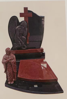 Kína Xingyan - Vallási téma kőfaragás sírkő (Angel és Szűz Mária alakú)