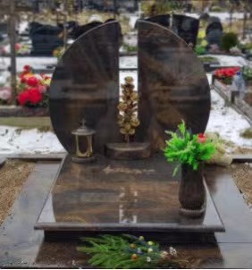 Félkör alakú kettős darab művészi és kreatív kombinált sírkő