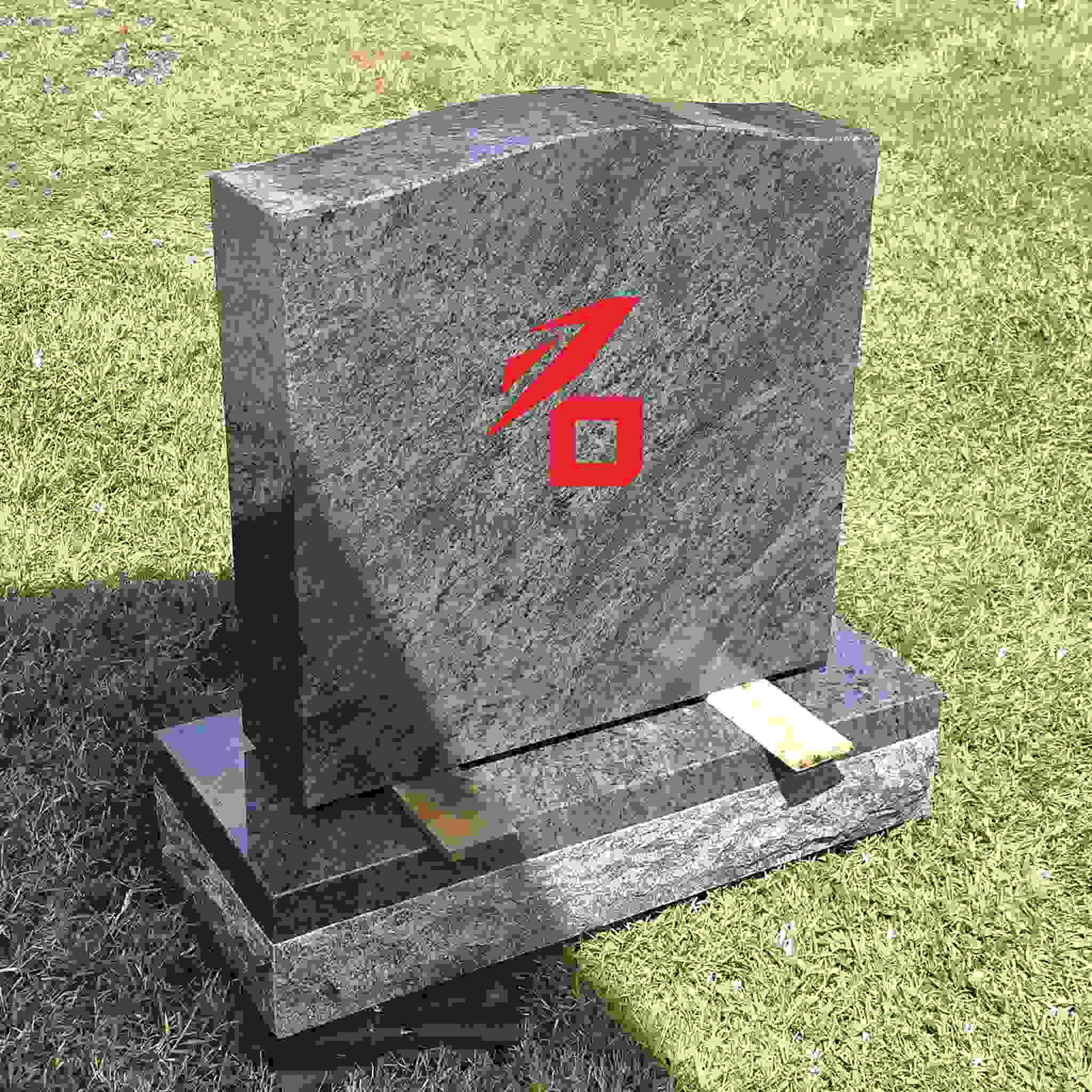 Egyszerű gránit egyetlen emlékmű